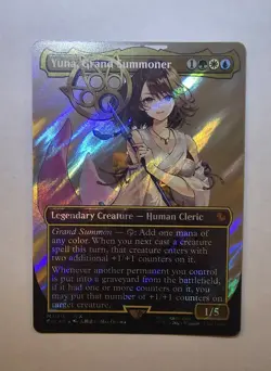 Yuna, Grand Summoner M 0216 Borderless SURGE Foil Commander Final Fantasy MtG - Image 2