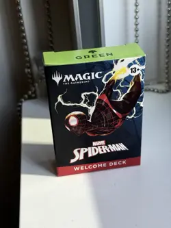 In Hand MTG Spiderman Welcome Deck - SDCC 2025 MTG Miles Morales GREEN DECK RARE - Image 1