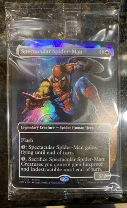 Magic the Gathering Battle Damage Spectacular Spiderman Marvel Legends - Image 1