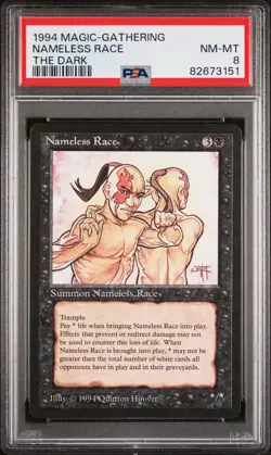 Nameless Race - The Dark - NM to MINT - PSA 8. POP 7. More MTG in store. - Image 1