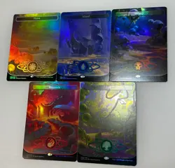 MTG Foil Unfinity Borderless Lands - Plains Island Swamp Mountain Forest Magic - Image 1