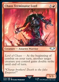 4x Chaos Terminator Lord NM-Mint, English Commander: Warhammer 40,000 MTG Magic - Image 1