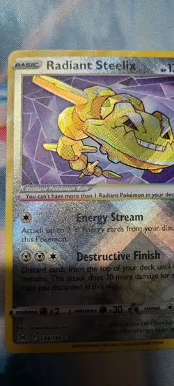 Radiant Steelix (Stamped) - 124/196 (Prize Pack Series Cards) - Near Mint NM - Image 4