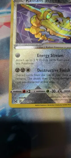 Radiant Steelix (Stamped) - 124/196 (Prize Pack Series Cards) - Near Mint NM - Image 5