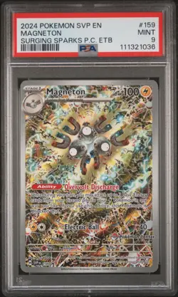 2024 POKEMON SVP EN-SV BLACK STAR PROMO #159 MAGNETON PSA 9 - Image 1
