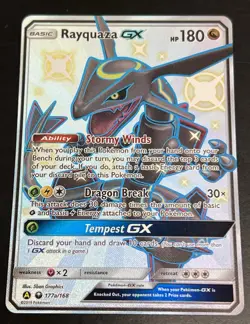 2018 POKEMON SUN & MOON CELESTIAL STORM 177a FULL ART/RAYQUAZA GX - Image 1