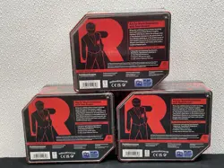 Pokemon TCG Scarlet & Violet Destined Rivals Team Rocket Tin Set of 3 - Image 2