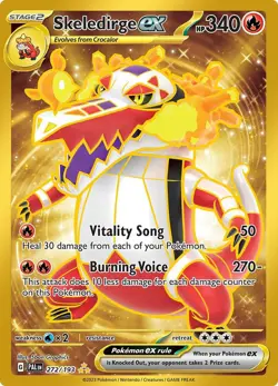 Skeledirge ex 272/193 Gold Hyper Rare Pokemon 2023 Paldea Evolved NM - Image 1