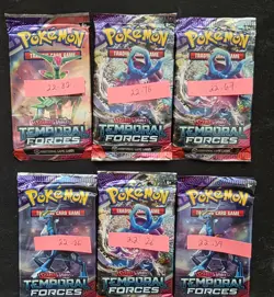 3 VERY HEAVY + 3 VERY LIGHT Pokemon Temporal Forces Booster Packs - God PacksU - Image 1
