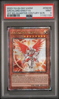 2023 YU-GI-OH! VASM-VALIANT SMASHERS #EN048 ARCHLORD KRISTYA PSA 9 - Image 1
