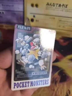 Pokemon Karte Card japanese carddass Pocket monsters 1997 Golem Geowaz Exc - Image 2