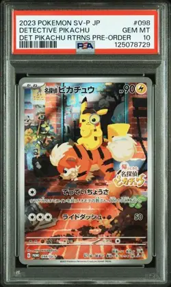 PSA 10 Detective Pikachu 098/SV-P Promo Pokemon Card Japanese 2023 - Image 1