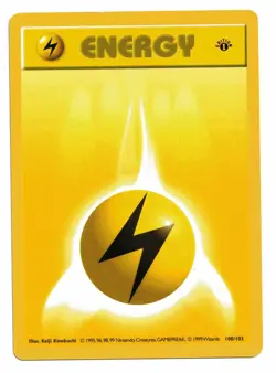Pokemon Card: Lightning Electric Energy 100/102 1st Edition Base Set! GD - Image 1