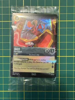 2025 Disney Lorcana D23 Promo Iago D23 Gold Member Exclusive Foil Card Sealed - Image 1