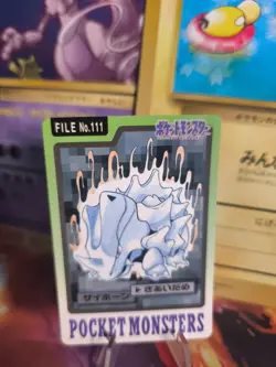 Pokemon Karte Card japanese carddass Pocket monsters 1997 Rhyhorn Rihorn NM - Image 1