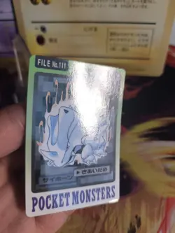 Pokemon Karte Card japanese carddass Pocket monsters 1997 Rhyhorn Rihorn NM - Image 2