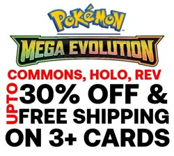 Mega Evolution Common/Uncommon/Rare Pokemon Card Singles - Image 1