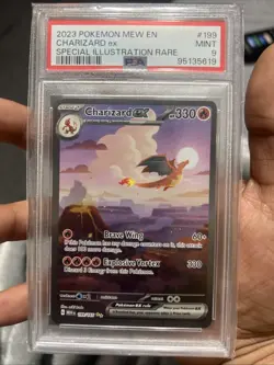 Pokemon TCG Charizard EX Scarlet & Violet 151 Card Sir 199/165 PSA 9 - Image 1