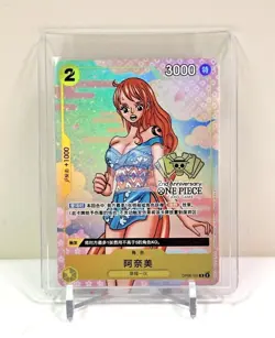 IN STOCK One Piece Chinese Card Game 2nd Anniversary Nami OP06 101 R Alt Art - Image 1