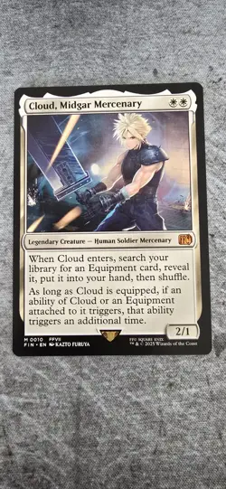 Cloud, Midgard Mercenary M 0010 Regular Final Fantasy Magic the Gathering MTG NM - Image 1