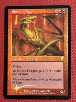 MTG Shivan Dragon 7th Edition English foil - Image 1