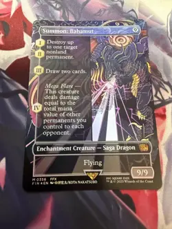 MTG Summon: Bahamut Borderless English foil 1 piece - Image 1