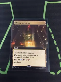 MTG Magic The Gathering Coscorp Industries SPM Rare Ext Art Land Grixis - Image 1