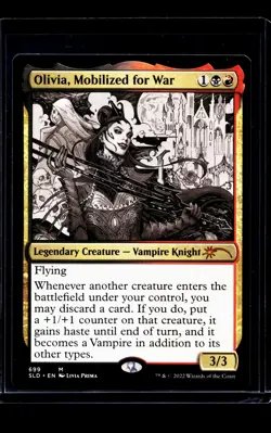 2022 MTG Magic The Gathering SLD Secret Lair Sketch 699 Olivia Mobilized for War - Image 1