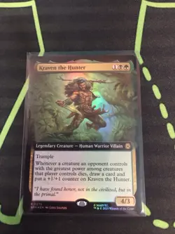 MTG Magic The Gathering Kraken The Hunter Foil SPM Rare Ext Art Spider-Man - Image 1