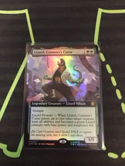 MTG Magic The Gathering Lizard, Connors’s Curse Foil SPM Rare Ext Art Spider-Man - Image 1