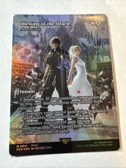 MTG Magic Final Fantasy Blessing of the Oracle - Akroma's Will Showcase FOIL - Image 1