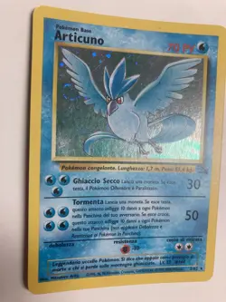 Pokemon Articuno Italian Fossil Unlimited Holo 2/62 LP-NM - Image 1