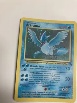 Pokemon Articuno Italian Fossil Unlimited Holo 2/62 LP-NM - Image 2