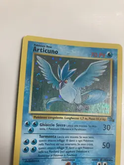 Pokemon Articuno Italian Fossil Unlimited Holo 2/62 LP-NM - Image 5