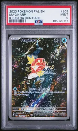 2023 POKEMON PAL EN-PALDEA EVOLVED ILLUSTRATION RARE #203 MAGIKARP PSA 9 - Image 3