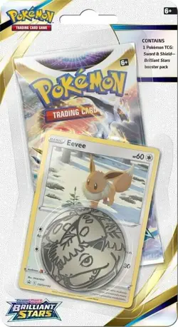 Pokemon Brilliant Stars Checklane Blisters Eevee NEW SEALED! - Image 1