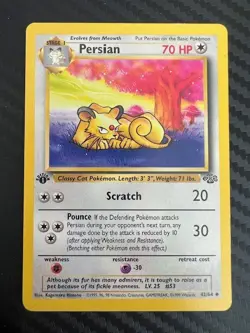 Pokemon TCG Persian Jungle 42/64 1st Edition MP - Image 1
