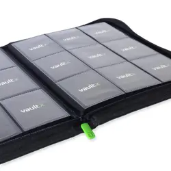 Vault X - 9 Pocket eXo-Tec Zip Binder Folder (Holds 360 cards) - Black - Image 2