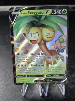 Alolan Exeggutor v SWSH225 Holo Promo Pokemon Go TCG Card - Image 1