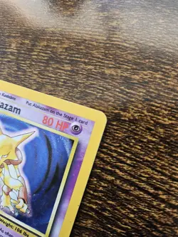Pokemon TCG Alakazam Base Set Holo Card 1/102 Holo Rare, LP-MP Condition - Image 4