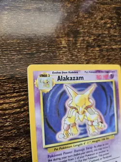 Pokemon TCG Alakazam Base Set Holo Card 1/102 Holo Rare, LP-MP Condition - Image 5