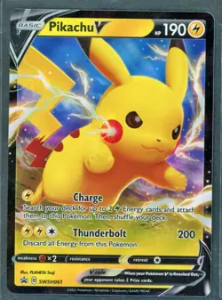 Pokemon Cards - Pikachu V SWSH061 - Promo - eBay Live 10th Oct 8pm - Image 1