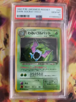 Pokemon Card DARK Dunkles Golbat Holo Team Rocket Gang 1997 Japanese PSA 10 - Image 2