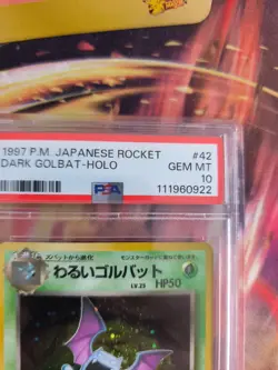 Pokemon Card DARK Dunkles Golbat Holo Team Rocket Gang 1997 Japanese PSA 10 - Image 4
