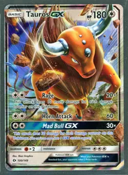 Pokemon Cards - Tauros GX 100/149 - eBay Live 10th Oct 8pm - Image 1