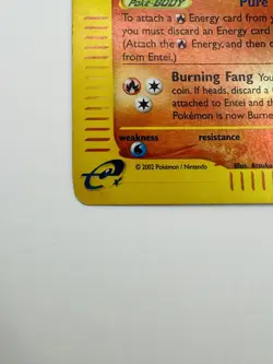 Entei 10/147 Pokemon Card TCG 2003 Aquapolis Reverse Holo Rare LP/MP + WOTC - Image 2