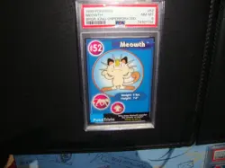 1999 Burger King Pokem Meowth UnPerforated card # 52 Psa 8 Nm/Mint - Image 1