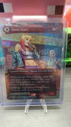 Gwen Stacy / Ghost-Spider 0202 Foil Borderless Marvel's Spider-man SPM MTG NM - Image 1
