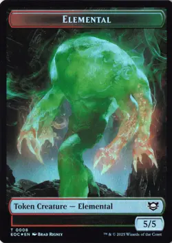 Elemental (0008) // Gnome Double-Sided Token Commander: Edge of Eternities Foil - Image 1