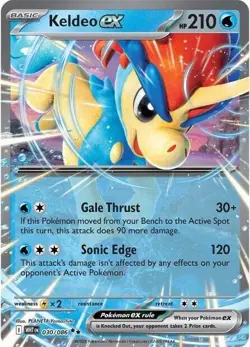 Keldeo ex 030/086 Double Rare White Flare Pokemon TCG Mint NM - Image 1